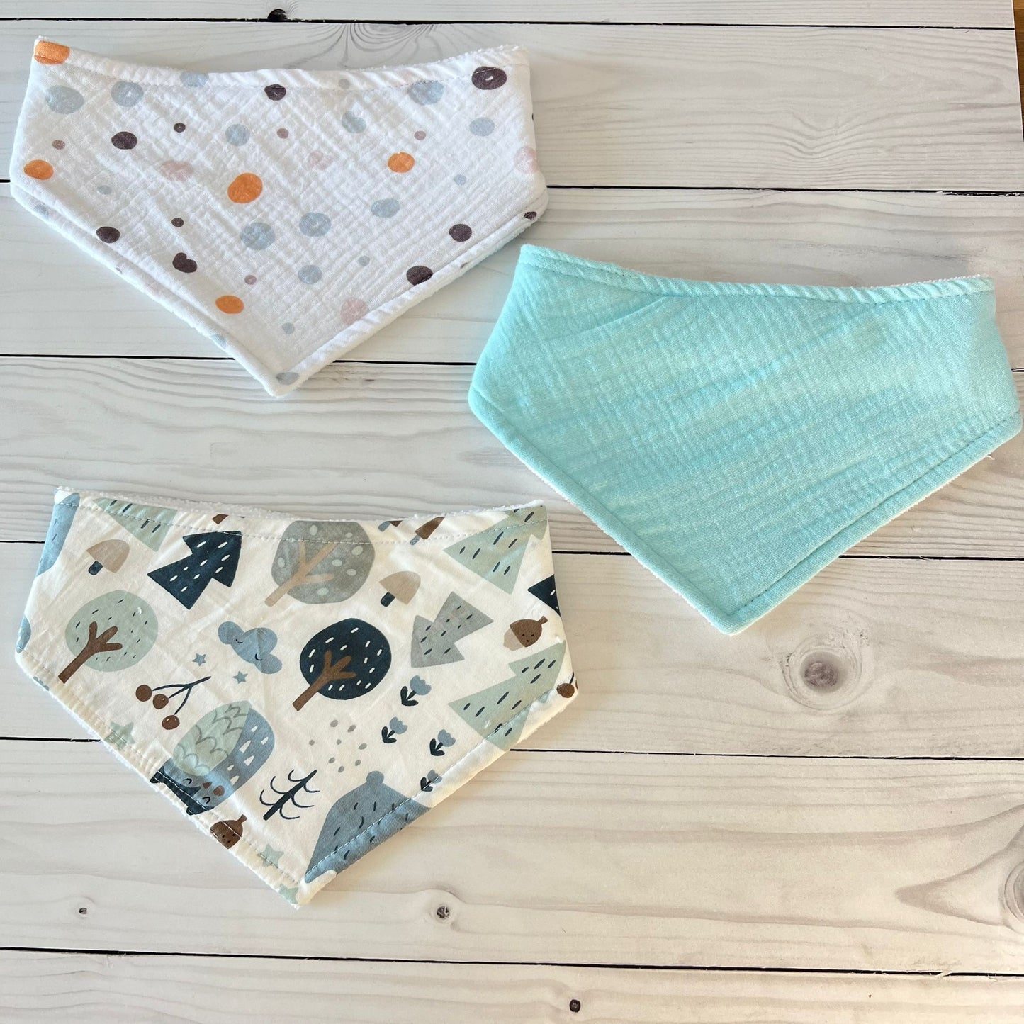 Baberos bandana x3